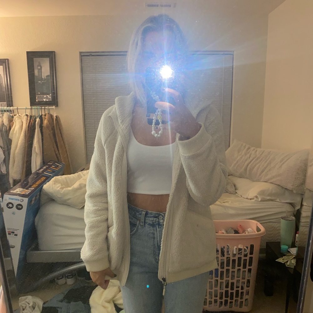 oversized north face jacket